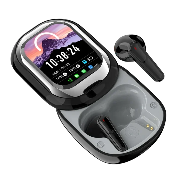 Bluetooth TWS Earphone Touch Control Wireless Headset 2.01 TFT Screen