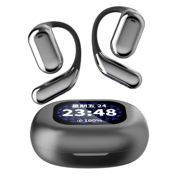 Wireless Earbuds with LCD Touch Control, AI Translation, ANC Noise Reduction and HiFi Sound